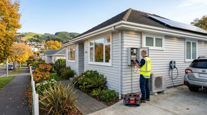 Electrical upgrades for an older Dunedin home — energy efficiency and safety improvements.